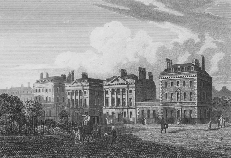 Północna strona Cavendish Square, Londyn (rycina) autorstwa John Preston Neale