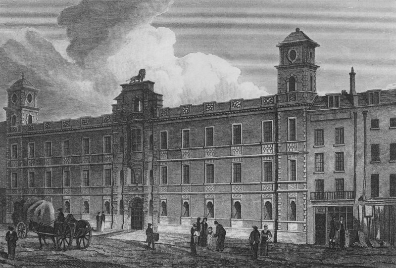 Northumberland House, Londyn (grawerowanie) autorstwa John Preston Neale