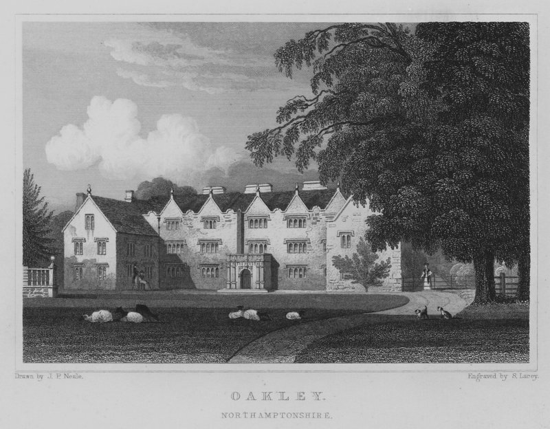 Oakley, Northamptonshire (grawerowanie) autorstwa John Preston Neale