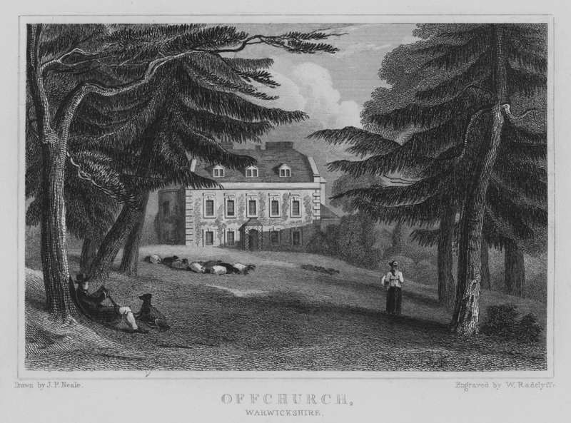 Offchurch, Warwickshire (grawerowanie) autorstwa John Preston Neale