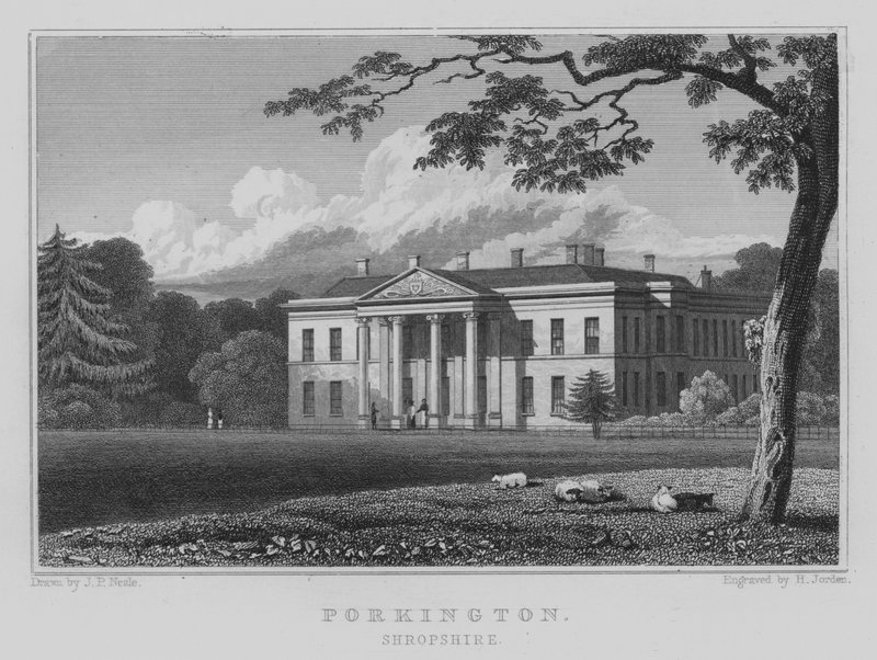 Porkington, Shropshire (grawerowanie) autorstwa John Preston Neale