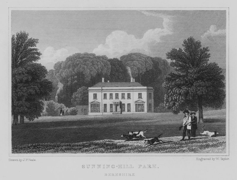 Sunning-Hill Park, Berkshire (grawerowanie) autorstwa John Preston Neale