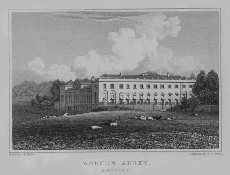 Opactwo Woburn, Bedfordshire autorstwa John Preston Neale
