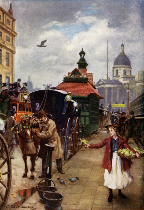 Dorożkarz i jego koń autorstwa J. Williamson