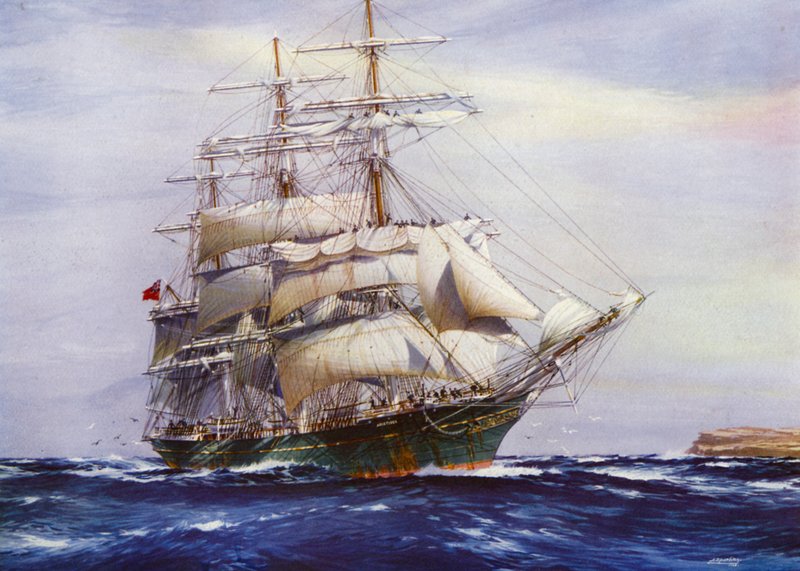 Statki Clipper: Aristides (kolor lito) autorstwa Jack (after) Spurling