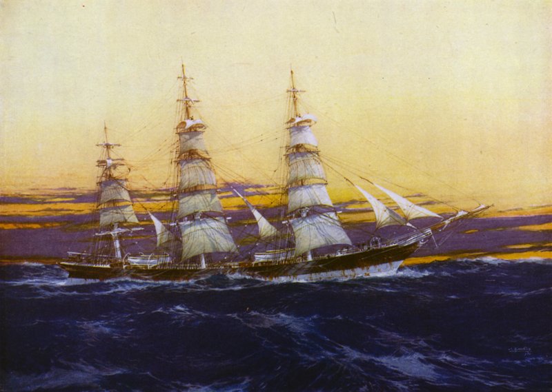 Statki Clipper: Cedric the Saxon autorstwa Jack Spurling