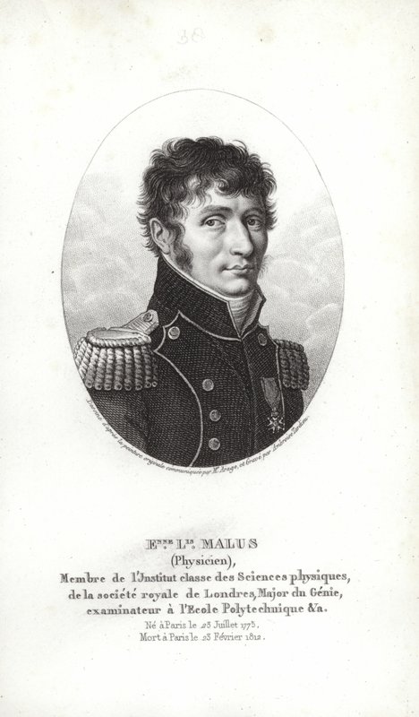 Etienne-Louis Malus autorstwa Jacques Etienne Victor Arago