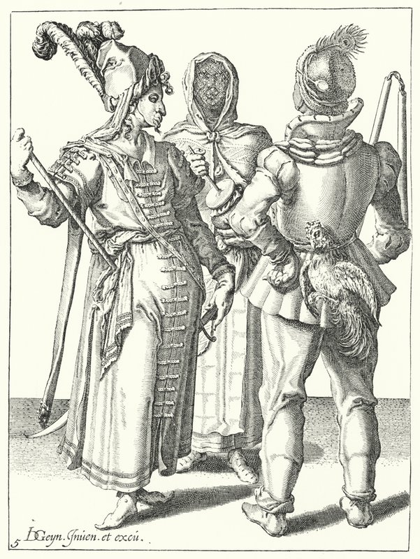 Maskarada (grawerowanie) autorstwa Jacques II de Gheyn