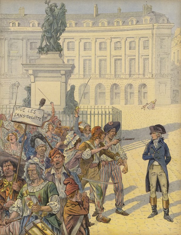 Napoleon Bonaparte pośród rewolucyjnych niepokojów autorstwa Jacques Marie Gaston Onfray de Breville (Job)