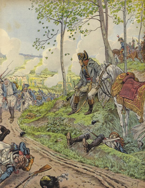 Napoleon Bonaparte pod Marengo autorstwa Jacques Marie Gaston Onfray de Breville (Job)