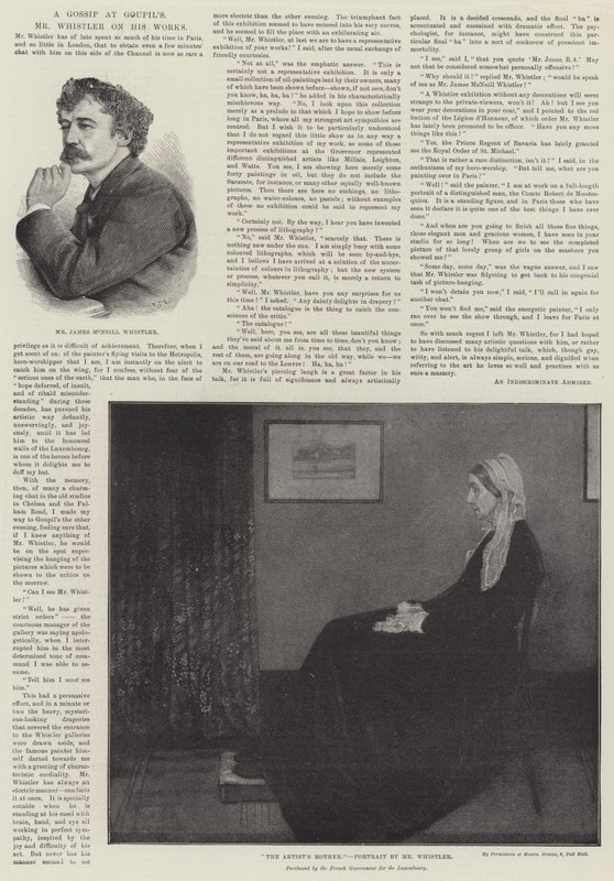 Pan Whistler o swoich pracach autorstwa James Abbott McNeill Whistler