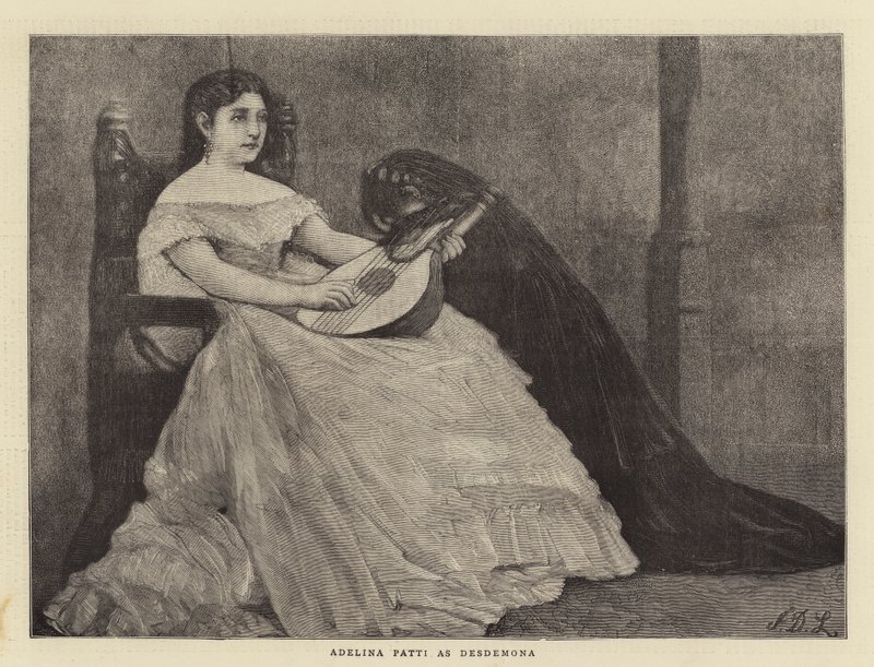 Adelina Patti jako Desdemona autorstwa James Dromgole Linton