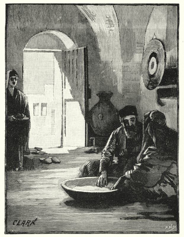 Jedzenie poza zwykłą potrawą, zwyczaj wschodni (lito) autorstwa James (after) Clark