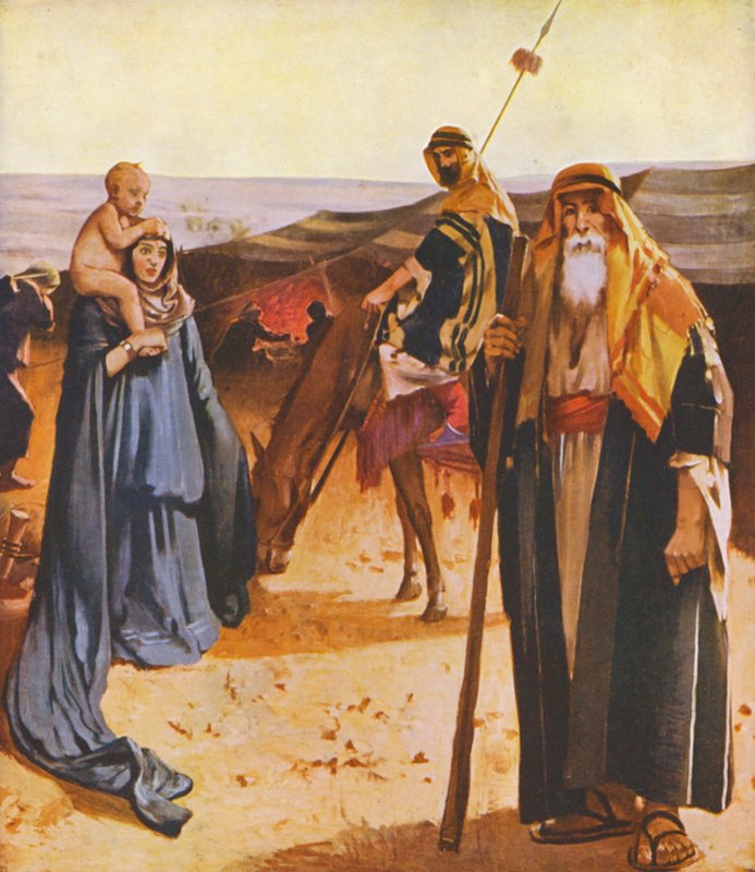 Ziemia Święta: Mieszkańcy pustyni (kolorowa litografia) autorstwa James (after) Clark