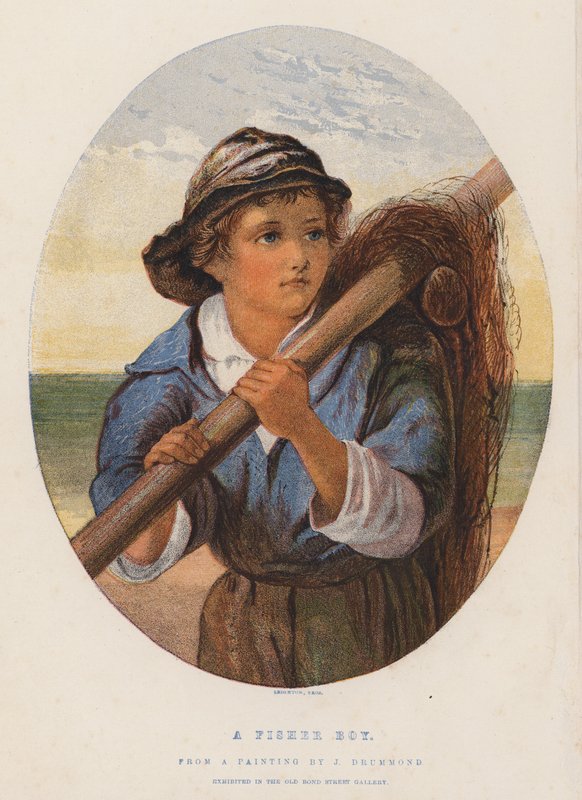 Fisher Boy (kolorowa litografia) autorstwa James (after) Drummond