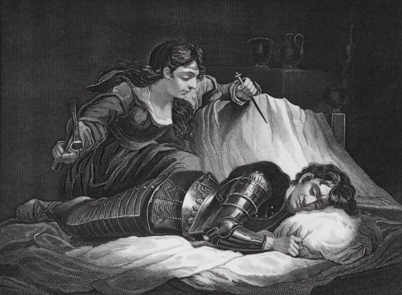 Jael i Sisera, Sędziowie, rozdz. 4, w. 17, 22 (rycina) autorstwa James (after) Northcote