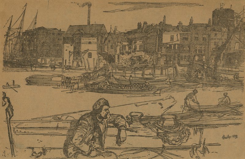 Nabrzeże Czarnego Lwa autorstwa James Abbott McNeill Whistler