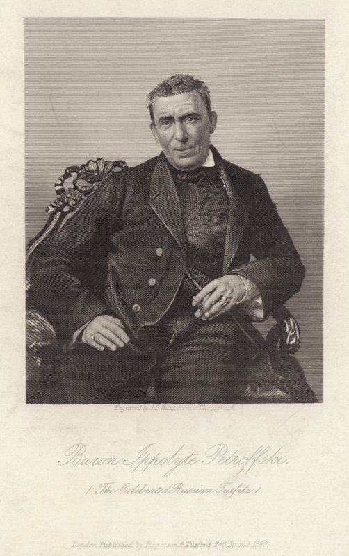 Baron Hippolyte Pietrowski, rosyjski turfit, c1860 grawer autorstwa James B. Hunt