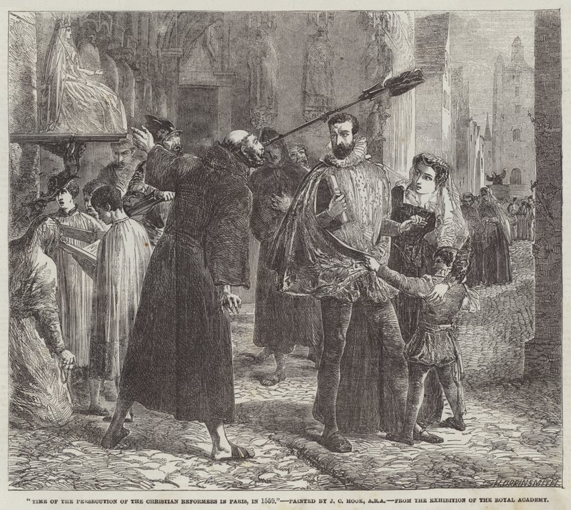 Czas prześladowań chrześcijańskich reformatorów w Paryżu, 1559 autorstwa James Clarke Hook