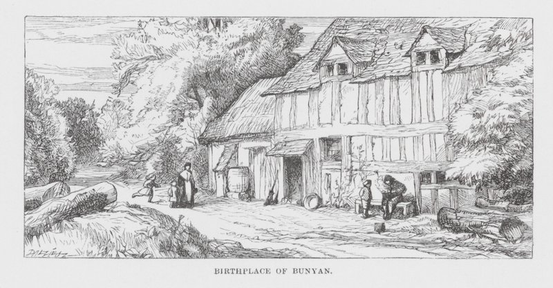 Miejsce narodzin Bunyana (rycina) autorstwa James Dawson Watson