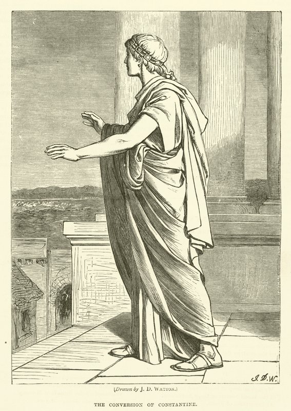 Nawrócenie Konstantyna autorstwa James Dawson Watson
