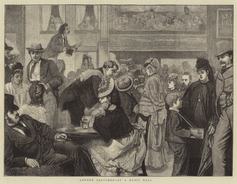 London Sketches w Music Hall autorstwa James Dromgole Linton