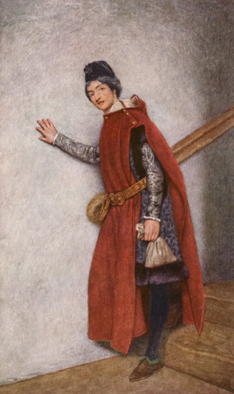 Kupiec wenecki Szekspira: Jessica (kolorowa litografia) autorstwa James Dromgole Linton
