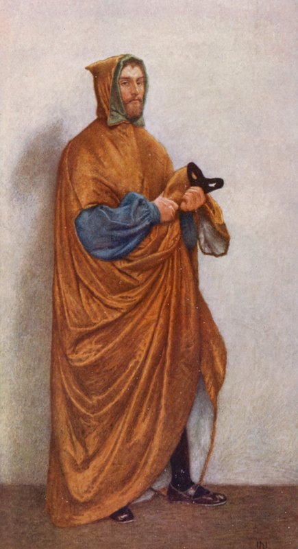 Kupiec wenecki Szekspira: Lorenzo (kolorowa litografia) autorstwa James Dromgole Linton