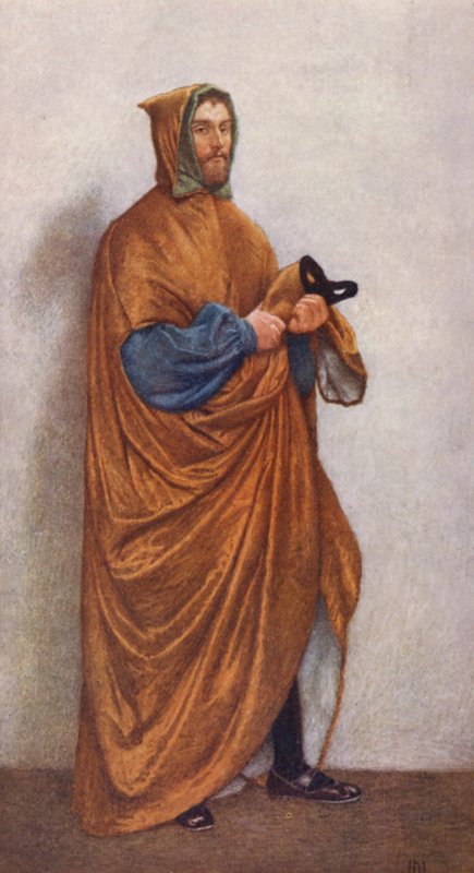 Kupiec wenecki Szekspira: Lorenzo (kolorowa litografia) autorstwa James Dromgole Linton