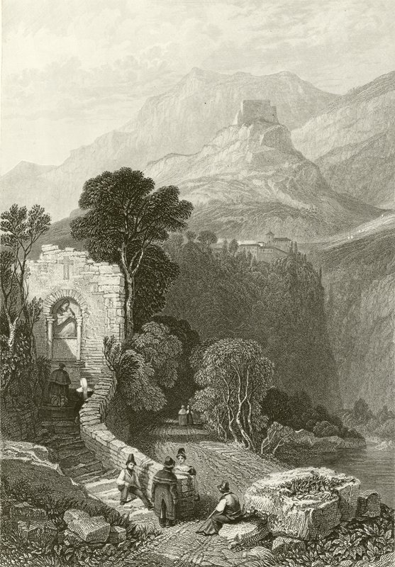 Klasztor Il Santo Cosimato w Tivoli, niedaleko Rzymu autorstwa James Duffield Harding