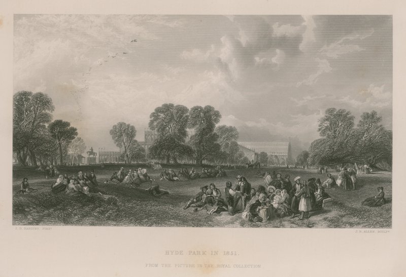 Hyde Park w 1851 r. autorstwa James Duffield Harding