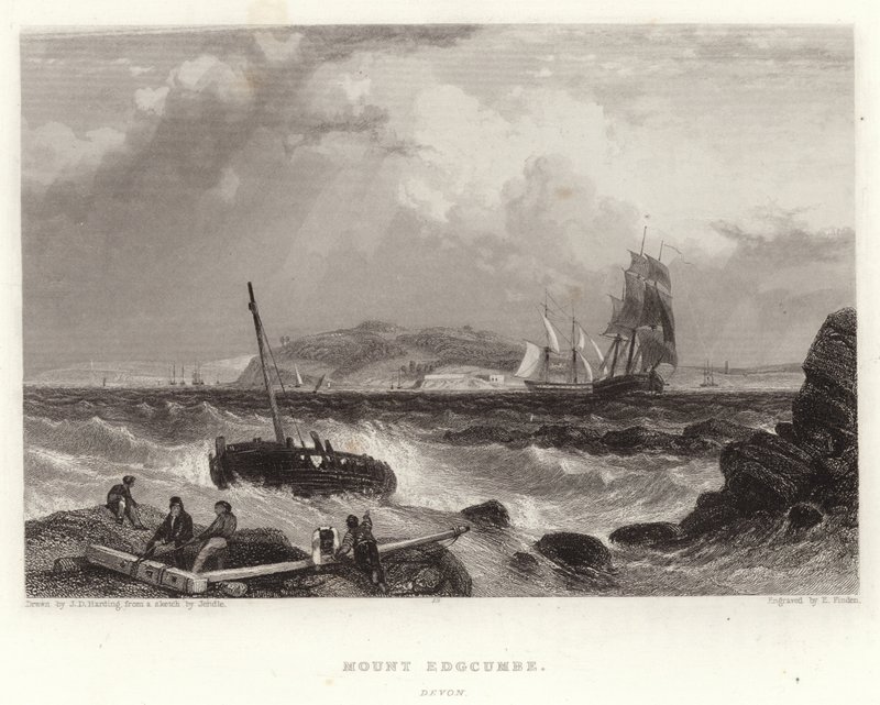 Góra Edgcumbe, Devon autorstwa James Duffield Harding