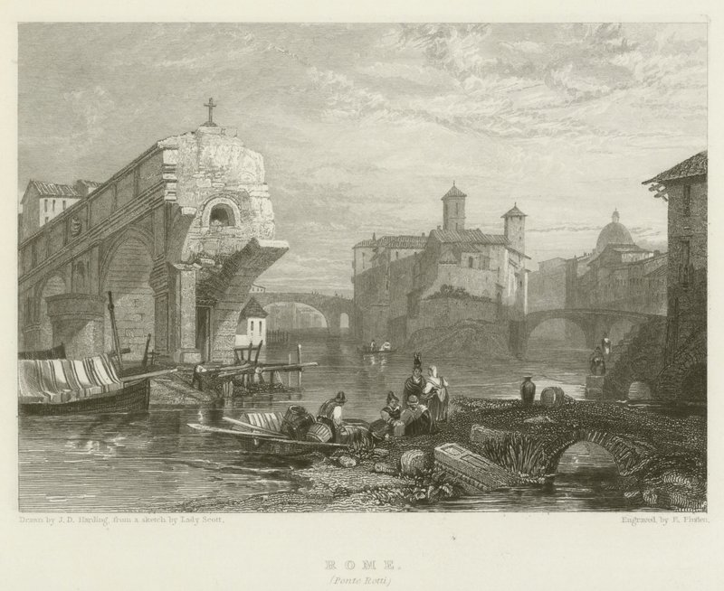 Rzym, Ponte Rotti autorstwa James Duffield Harding