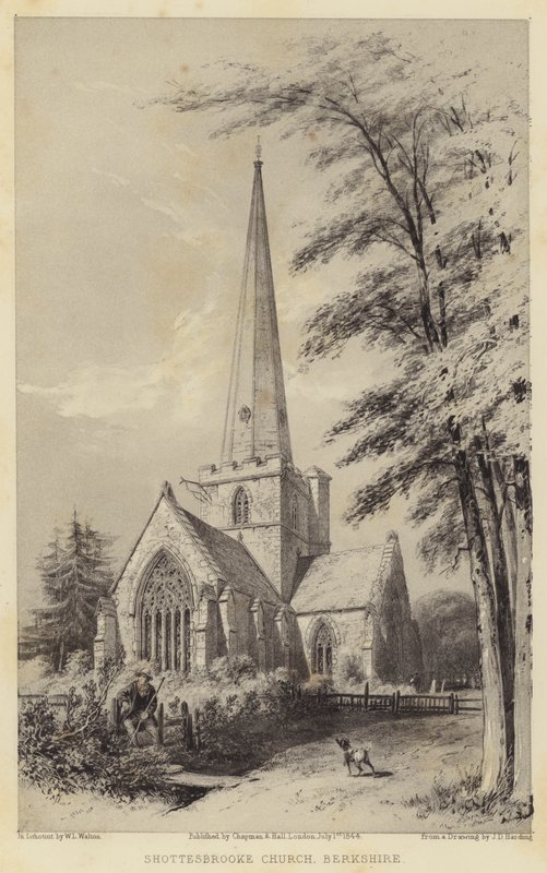 Kościół w Shottesbrooke, Berkshire autorstwa James Duffield Harding