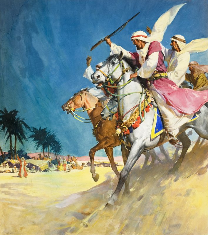 Arabowie (gwasz na papierze) autorstwa James Edwin McConnell