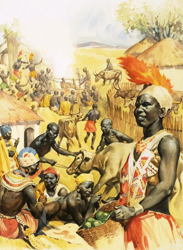 Wioska Bantu autorstwa James Edwin McConnell
