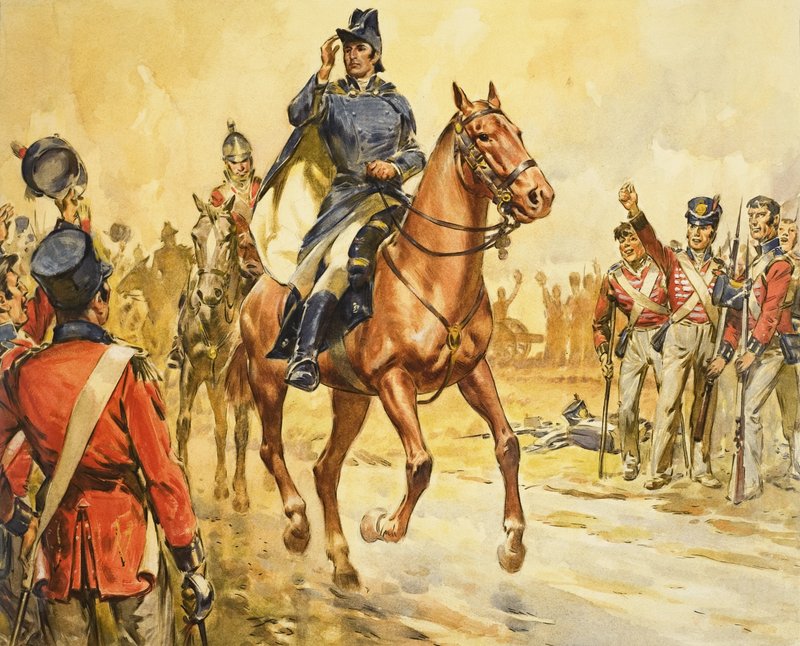 Książę Wellington zbierający swoje oddziały autorstwa James Edwin McConnell