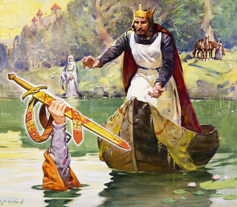 Słynne związki partnerskie: Artur i Excalibur autorstwa James Edwin McConnell
