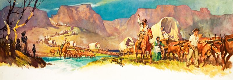 The Great Trek (gwasz na papierze) autorstwa James Edwin McConnell