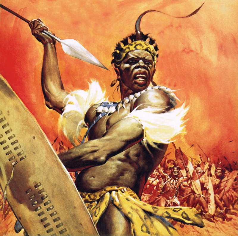 Wojownik Zulu autorstwa James Edwin McConnell