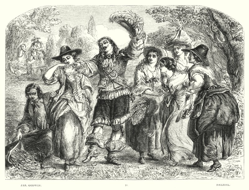 Childe Harold Lorda Byrona, Canto I, strofa 9 (grawerowanie) autorstwa James Godwin