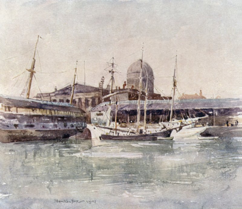 Custom House z doku Salthouse autorstwa James Hamilton Hay