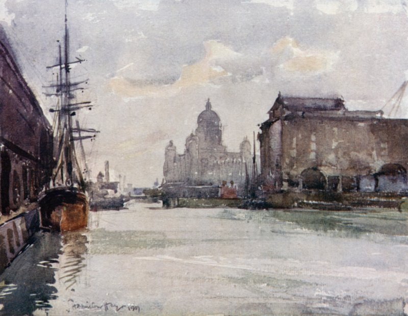 Biura zarządu doków z Albert Dock autorstwa James Hamilton Hay