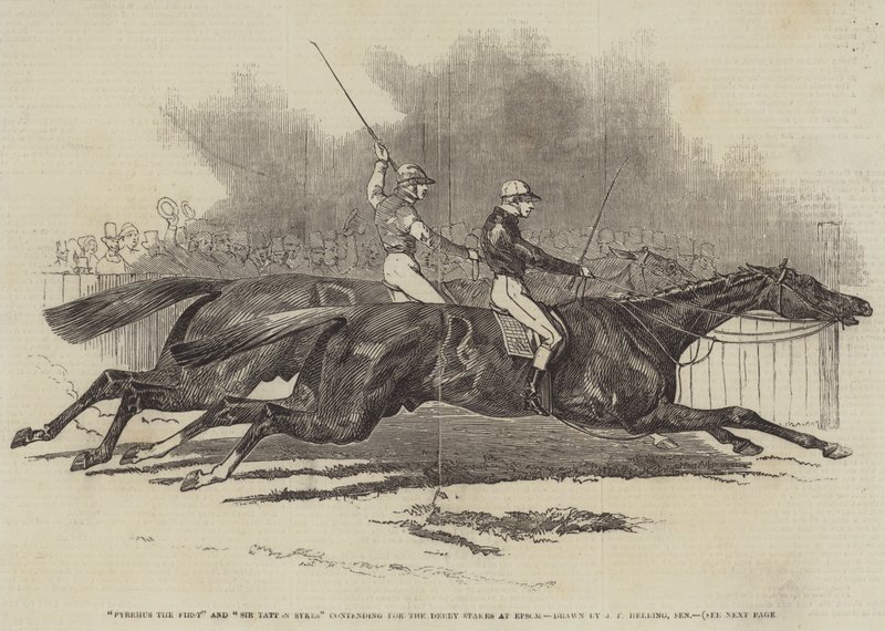 Pyrrhus Pierwszy i Sir Tatton Sykes w walce o derby w Epsom autorstwa James Herring