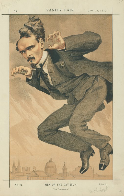 Henri Rochefort, La Voyoucratie, 22 stycznia 1870, komiks Vanity Fair autorstwa James Jacques Joseph Tissot
