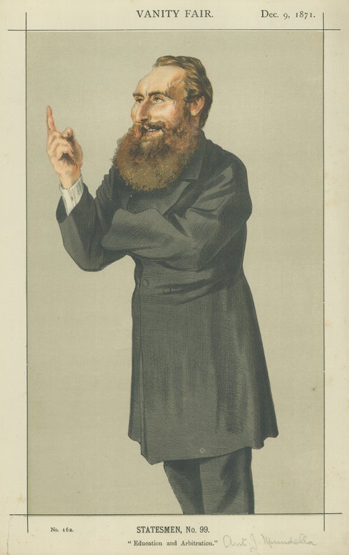 Pan Anthony John Mundella (kolor lito) autorstwa James Jacques Joseph Tissot
