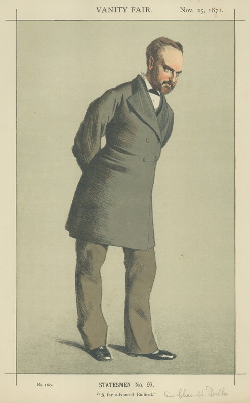 Sir Charles Wentworth Dilke (kolor lito) autorstwa James Jacques Joseph Tissot