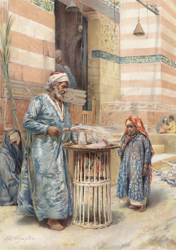 Sprzedawca słodyczy (chromolitho) autorstwa James Shaw Crompton