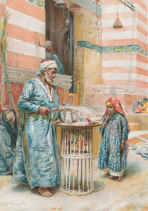 Sprzedawca słodyczy (chromolitho) autorstwa James Shaw Crompton