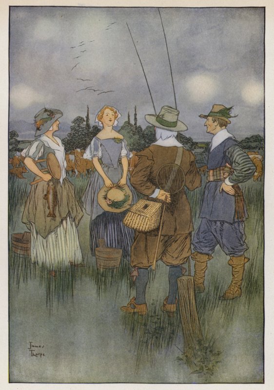 Ilustracja do The Compleat Angler autorstwa Izaaka Waltona autorstwa James Thorpe